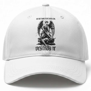 Do Not Make Peace With Evil Baseball Cap Archangel Saint Michael TS12 Print Your Wear
