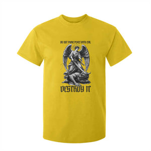 Do Not Make Peace With Evil T Shirt For Kid Archangel Saint Michael TS12 Daisy Print Your Wear