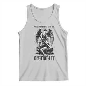 Do Not Make Peace With Evil Tank Top Archangel Saint Michael TS12 Ash Print Your Wear