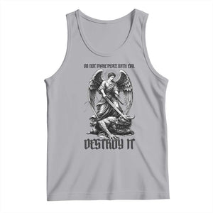 Do Not Make Peace With Evil Tank Top Archangel Saint Michael TS12 Athletic Heather Print Your Wear