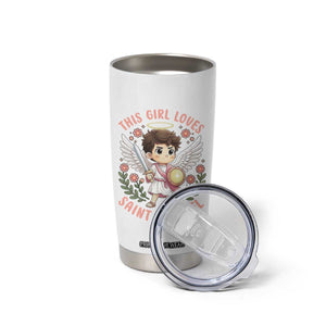This Girl Loves Saint Michael Tumbler Cup Religious Faith Gift TS12 Print Your Wear