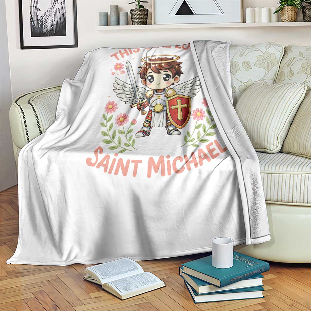 This Girl Loves Saint Michael Throw Blanket Catholic Faith Gift TS12 Print Your Wear