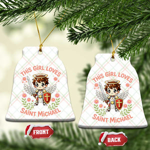 This Girl Loves Saint Michael Ceramic Ornament Catholic Faith Gift TS12 Print Your Wear