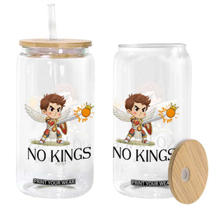 No Kings Glass Can Funny Saint Michael Topples The Crown TS12 Print Your Wear