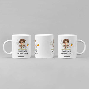 No Kings In America Coffee Mug Funny Saint Michael Kicking Crown TS12 Print Your Wear
