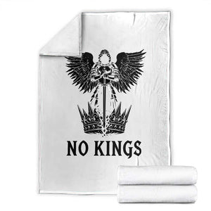 No Kings Throw Blanket St Michael Archangel Victory Over Tyranny TS12 White Print Your Wear