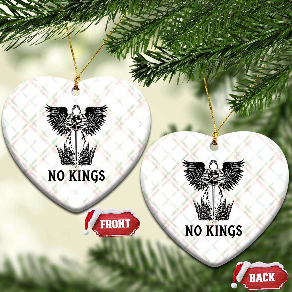 No Kings Ceramic Ornament St Michael Archangel Victory Over Tyranny TS12 Print Your Wear