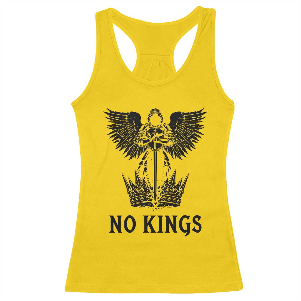 No Kings Racerback Tank Top St Michael Archangel Victory Over Tyranny TS12 Daisy Print Your Wear