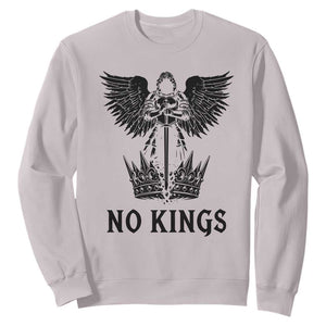 No Kings Sweatshirt St Michael Archangel Victory Over Tyranny TS12 Ice Gray Print Your Wear