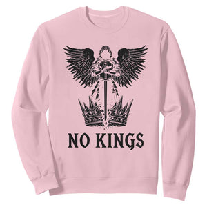 No Kings Sweatshirt St Michael Archangel Victory Over Tyranny TS12 Light Pink Print Your Wear