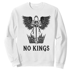 No Kings Sweatshirt St Michael Archangel Victory Over Tyranny TS12 White Print Your Wear