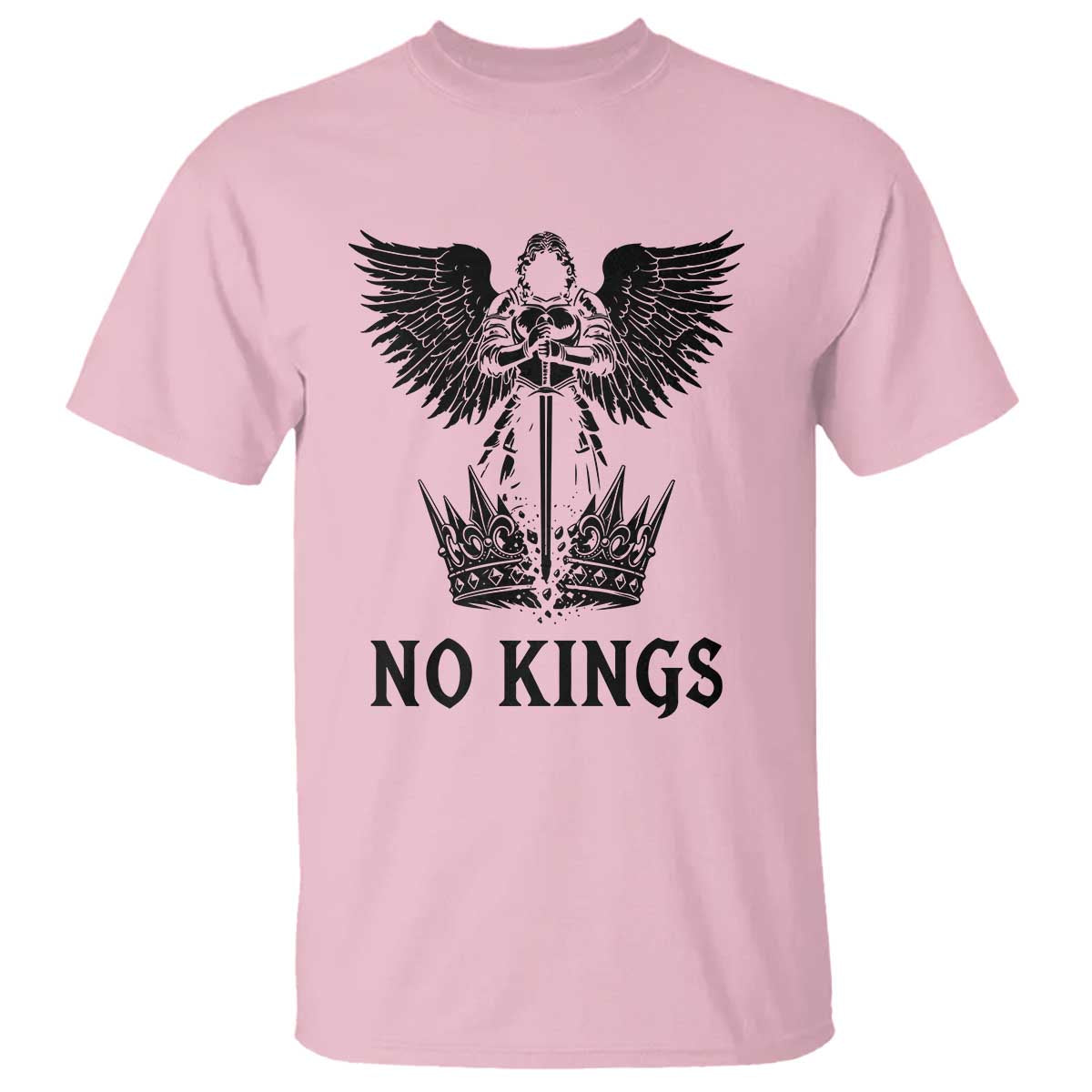 No Kings T Shirt St Michael Archangel Victory Over Tyranny TS12 Light Pink Print Your Wear