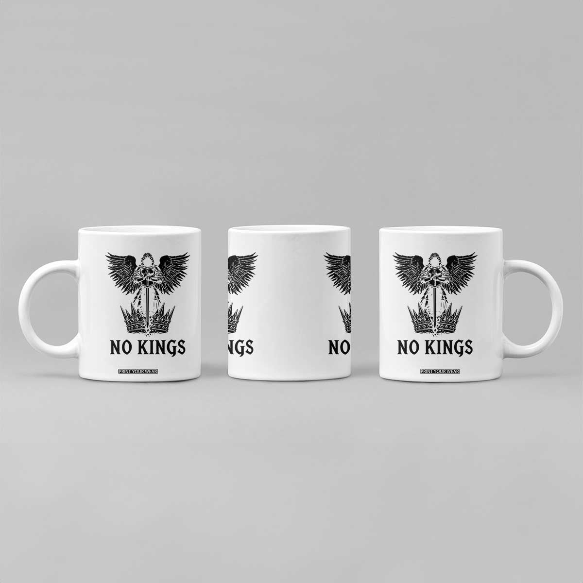 No Kings Coffee Mug St Michael Archangel Victory Over Tyranny TS12 Print Your Wear