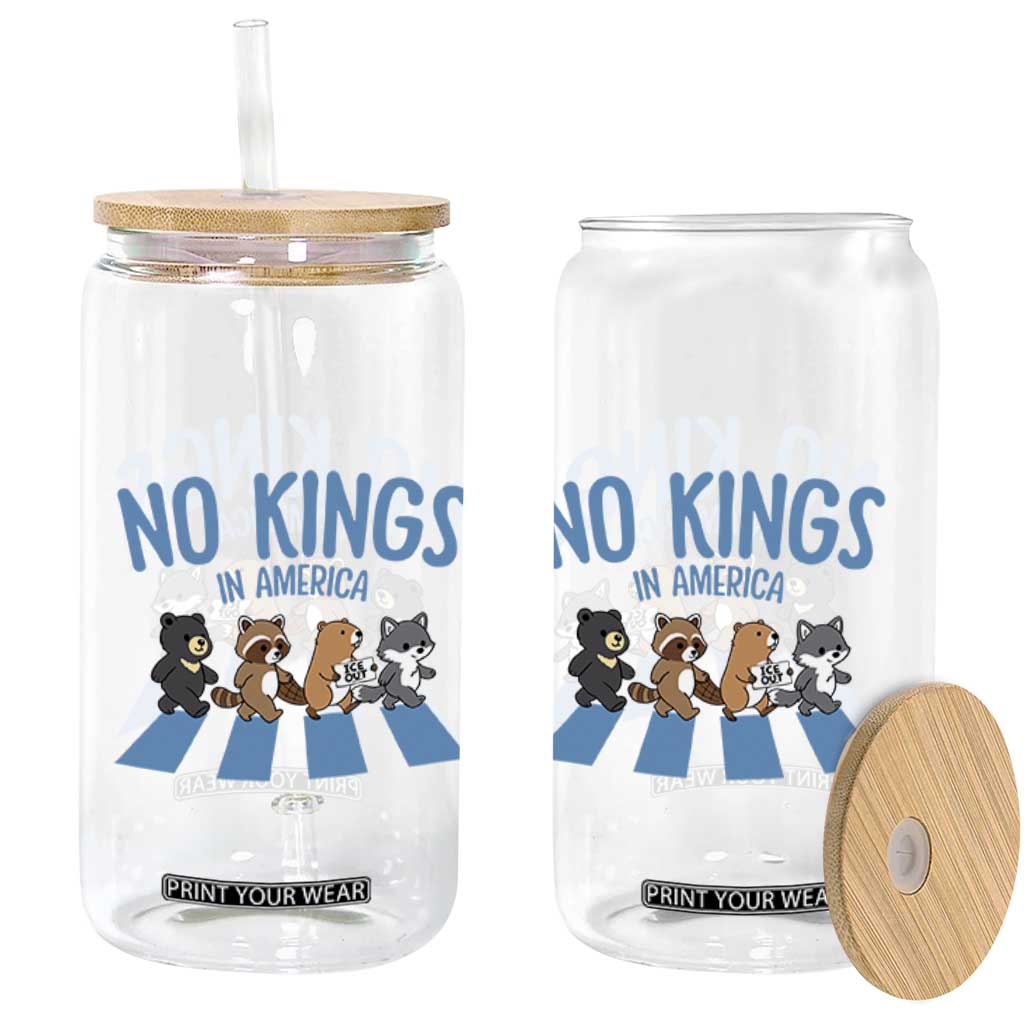 Funny No Kings Cute Forest Animals Glass Can Gift For Animal Lovers TS12 Print Your Wear