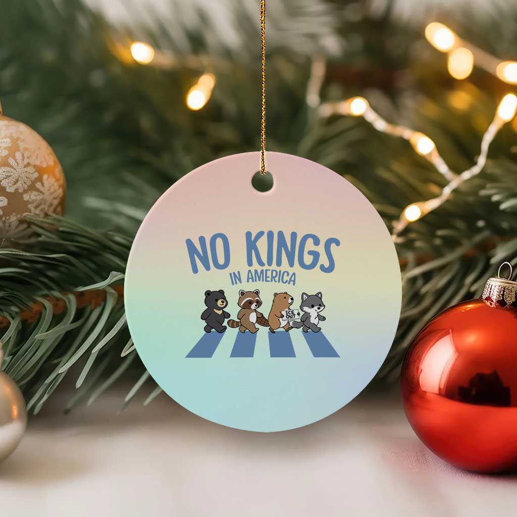 Funny No Kings Cute Forest Animals Ceramic Ornament Gift For Animal Lovers TS12 1pc Pastel Print Your Wear