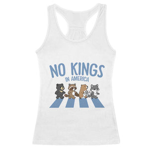 Funny No Kings Cute Forest Animals Racerback Tank Top Gift For Animal Lovers TS12 White Print Your Wear