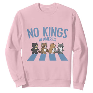 Funny No Kings Cute Forest Animals Sweatshirt Gift For Animal Lovers TS12 Light Pink Print Your Wear