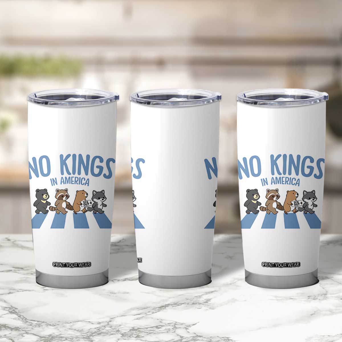 Funny No Kings Cute Forest Animals Tumbler Cup Gift For Animal Lovers TS12 Print Your Wear