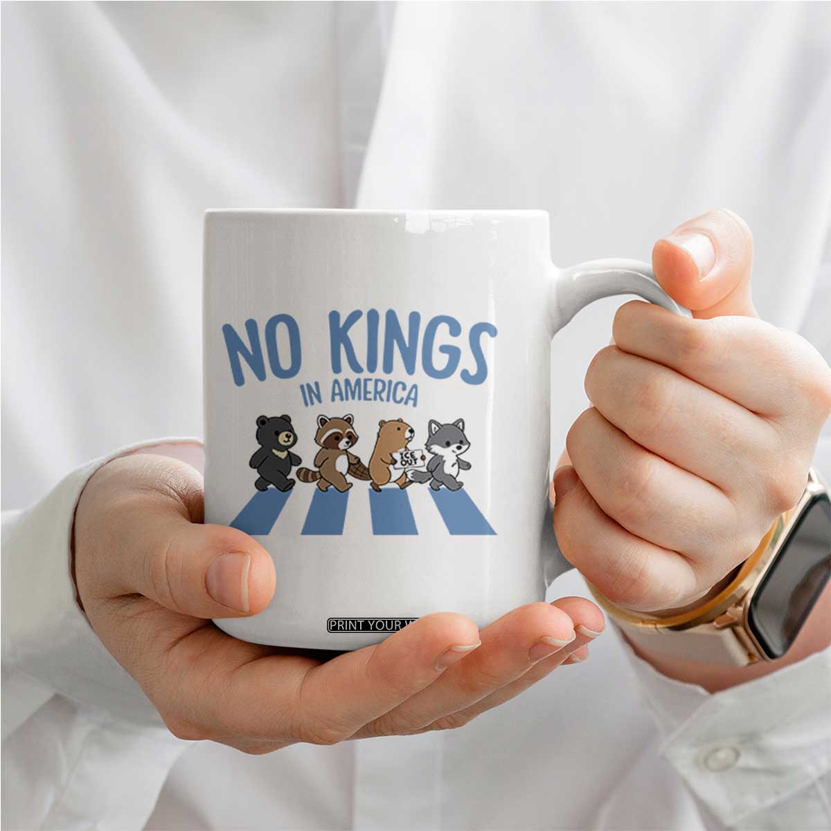 Funny No Kings Cute Forest Animals Coffee Mug Gift For Animal Lovers TS12 Print Your Wear