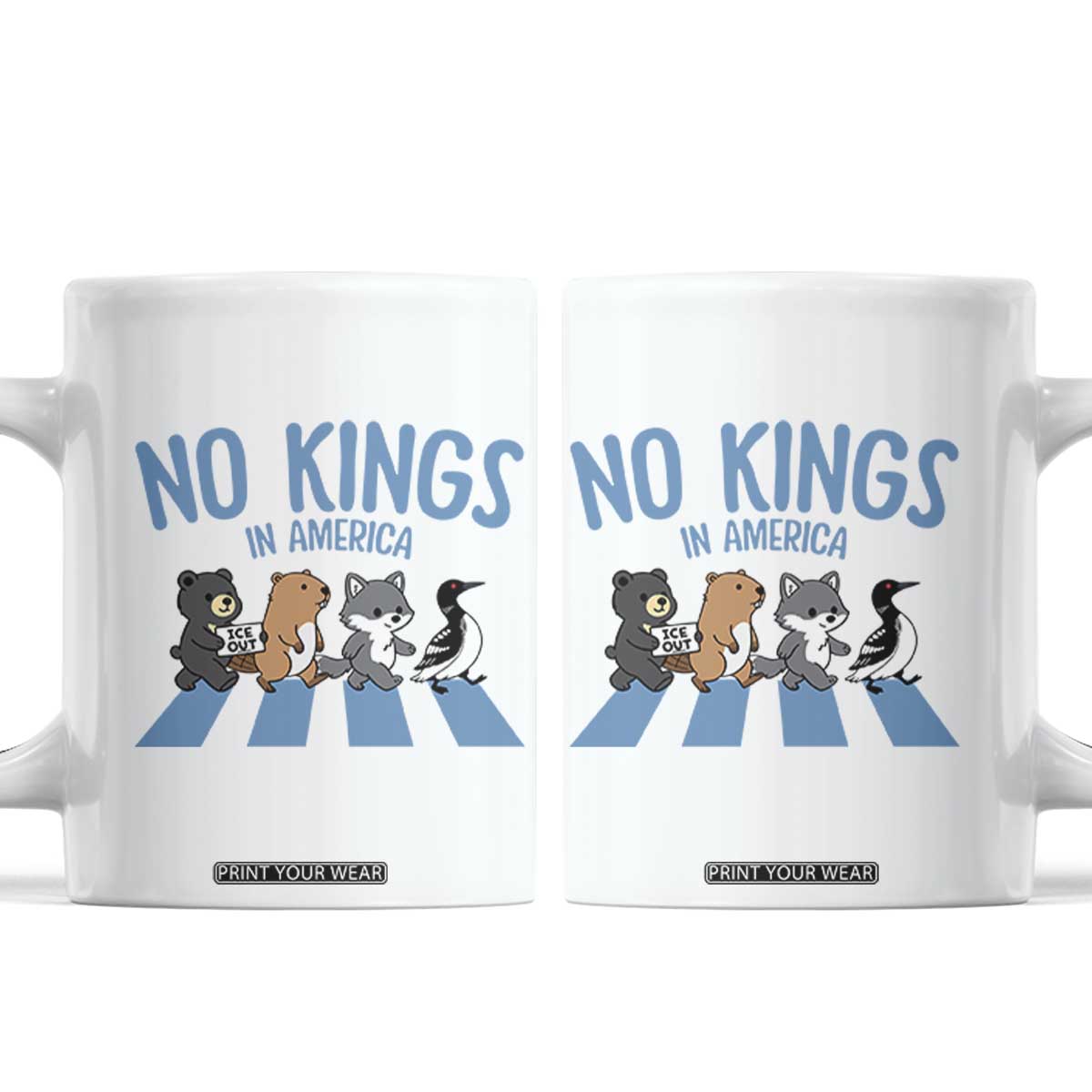 Funny Political No Kings In America Coffee Mug Gift For Animal Lovers TS12 White Print Your Wear