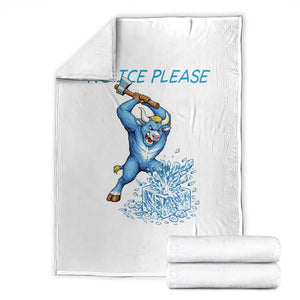 No Ice Please Throw Blanket Funny Babe The Blue Ox Minnesota Folklore TS12 White Print Your Wear