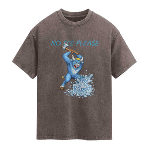 No Ice Please Washed Cotton T-Shirt Funny Babe The Blue Ox Minnesota Folklore