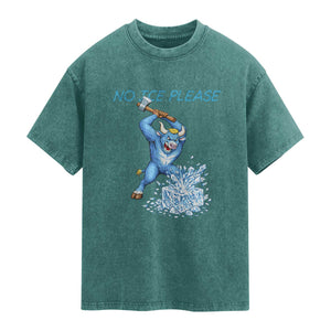 No Ice Please Washed Cotton T-Shirt Funny Babe The Blue Ox Minnesota Folklore
