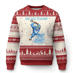 No Ice Please Ugly Christmas Sweater Funny Babe The Blue Ox Minnesota Folklore TS12 Beige Red Print Your Wear
