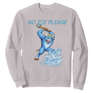 No Ice Please Sweatshirt Funny Babe The Blue Ox Minnesota Folklore TS12 Ice Gray Print Your Wear