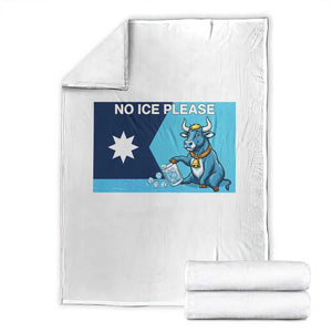 Funny Political Folklore Babe The Blue Ox Throw Blanket No Ice Please TS12 White Print Your Wear