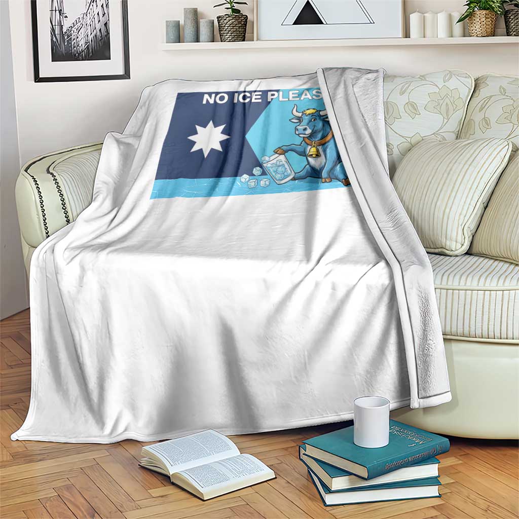 Funny Political Folklore Babe The Blue Ox Throw Blanket No Ice Please TS12 Print Your Wear