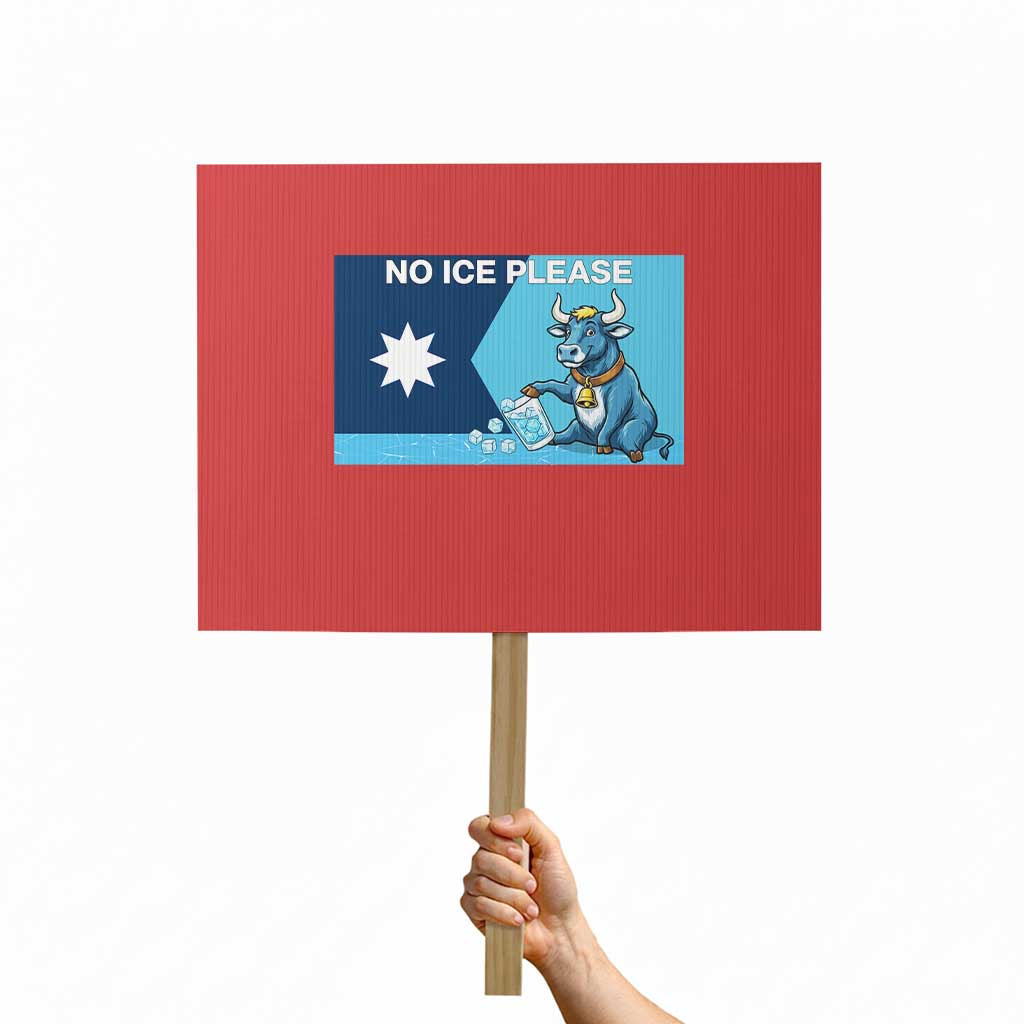 Funny Political Folklore Babe The Blue Ox Protest Sign No Ice Please TS12 Horizontal 18