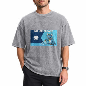 Funny Political Folklore Babe The Blue Ox Washed Cotton T-Shirt No Ice Please