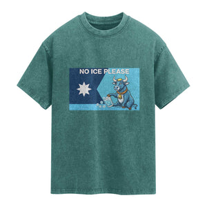 Funny Political Folklore Babe The Blue Ox Washed Cotton T-Shirt No Ice Please