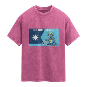 Funny Political Folklore Babe The Blue Ox Washed Cotton T-Shirt No Ice Please