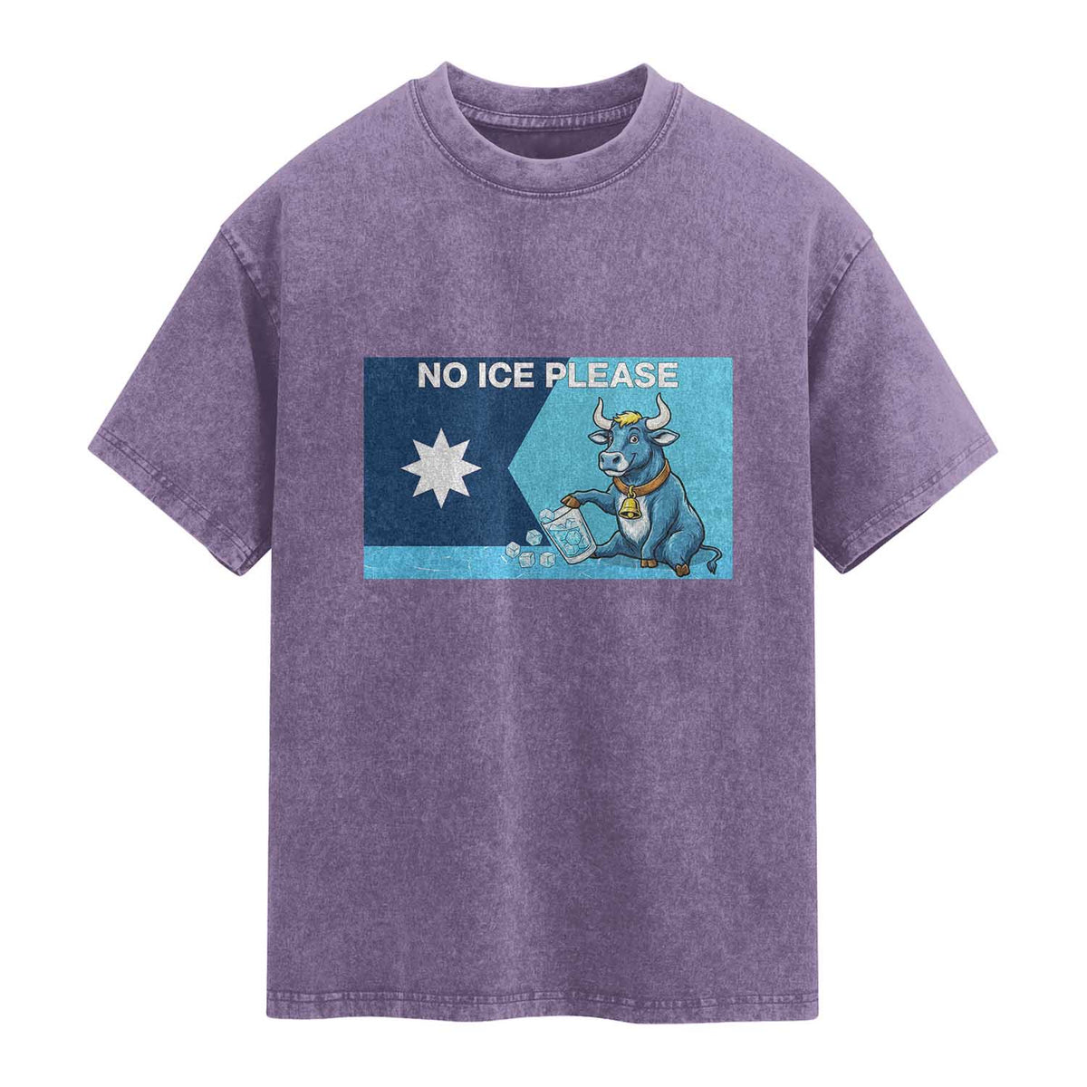 Funny Political Folklore Babe The Blue Ox Washed Cotton T-Shirt No Ice Please