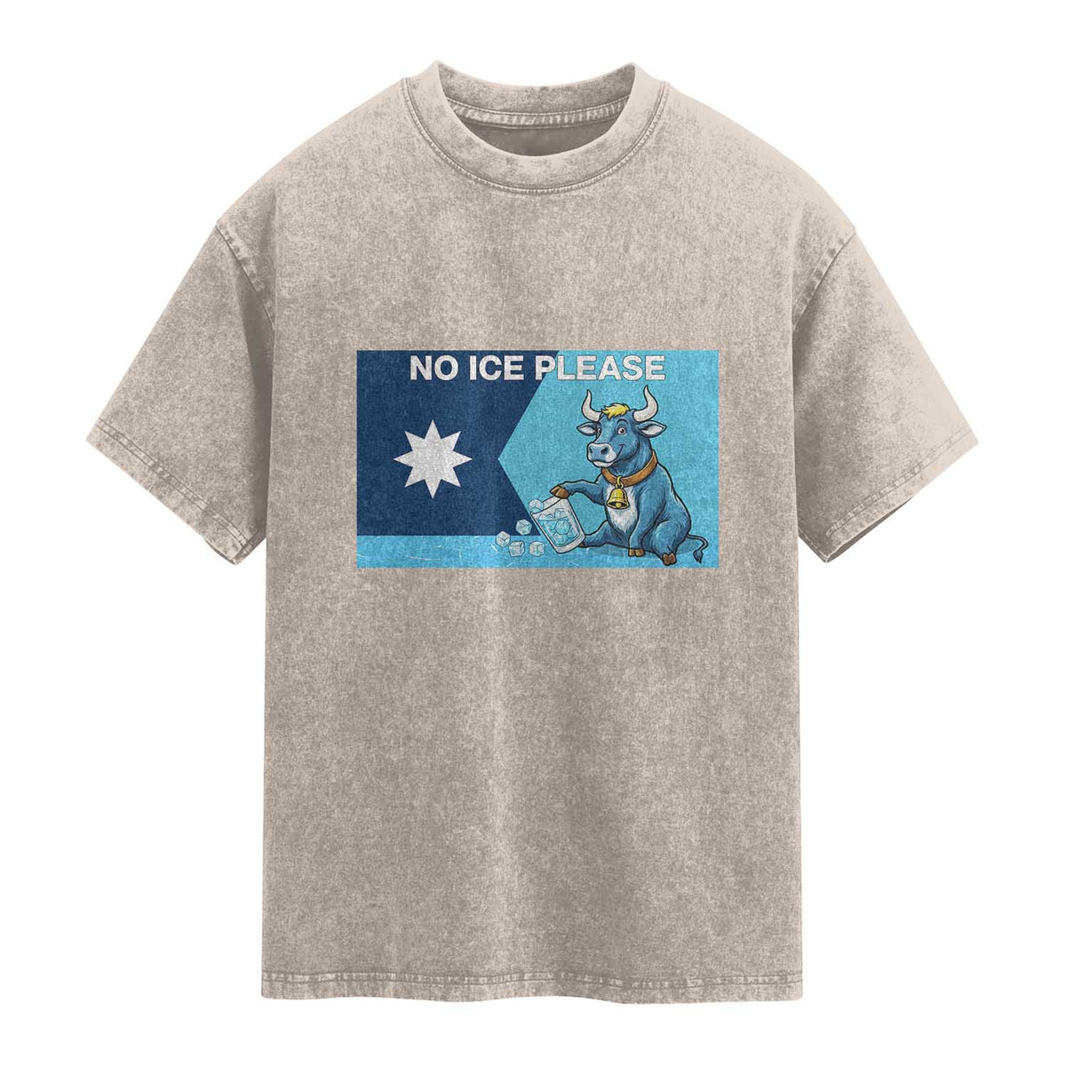 Funny Political Folklore Babe The Blue Ox Washed Cotton T-Shirt No Ice Please