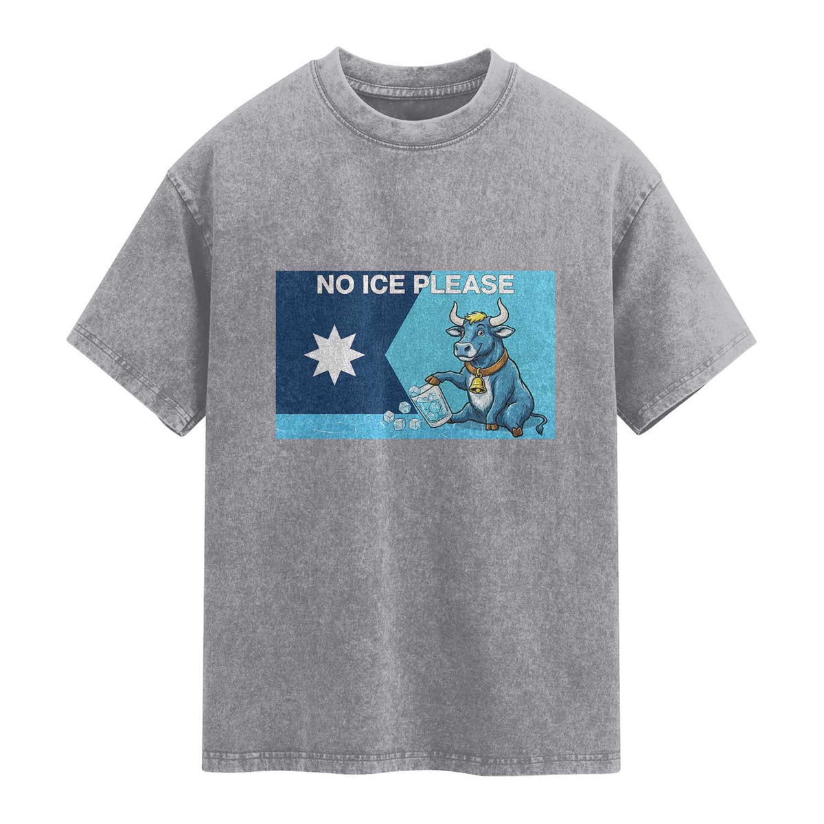 Funny Political Folklore Babe The Blue Ox Washed Cotton T-Shirt No Ice Please