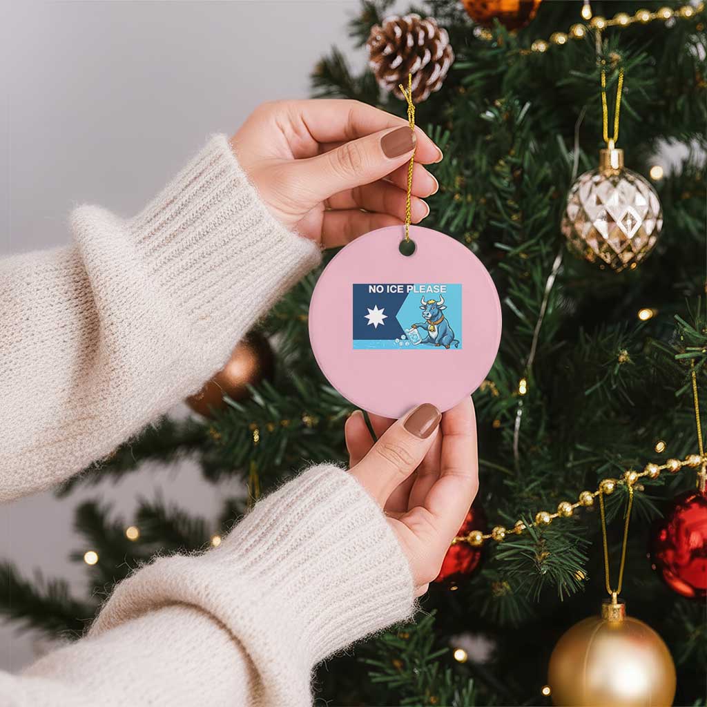 Funny Political Folklore Babe The Blue Ox Ceramic Ornament No Ice Please TS12 1pc Light Pink Print Your Wear