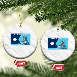 Funny Political Folklore Babe The Blue Ox Ceramic Ornament No Ice Please TS12 1pc White Marble Print Your Wear