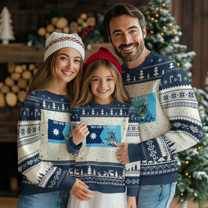 Funny Political Folklore Babe The Blue Ox Ugly Christmas Sweater No Ice Please TS12 Beige Navy Print Your Wear