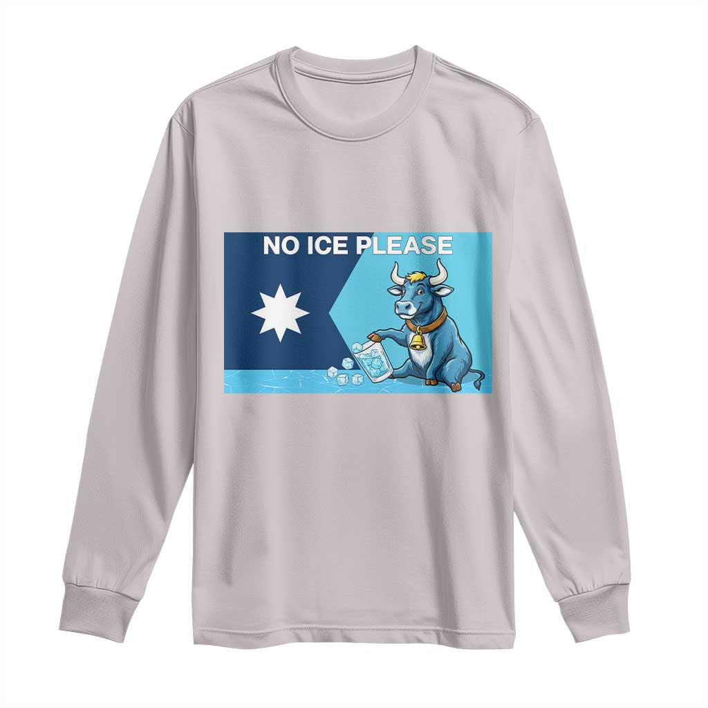 Funny Political Folklore Babe The Blue Ox Long Sleeve Shirt No Ice Please TS12 Ice Gray Print Your Wear
