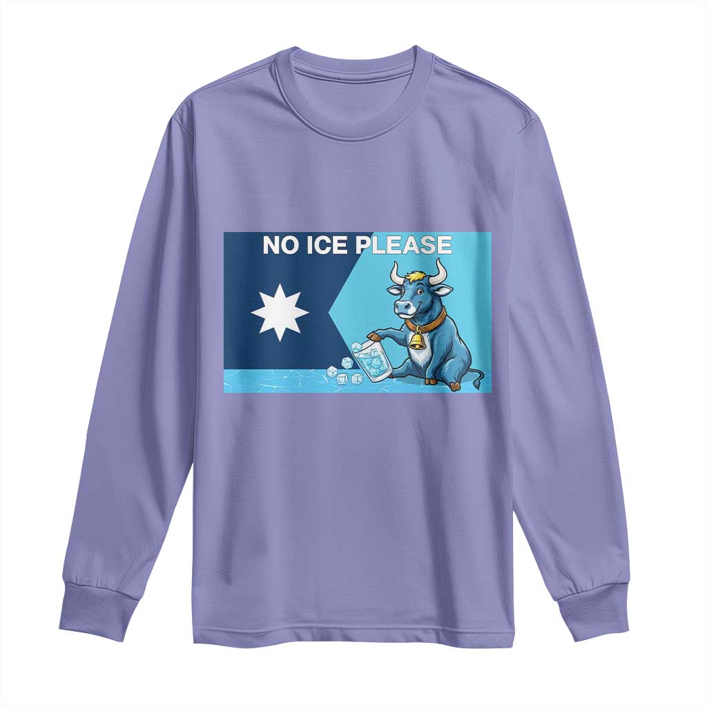 Funny Political Folklore Babe The Blue Ox Long Sleeve Shirt No Ice Please TS12 Violet Print Your Wear
