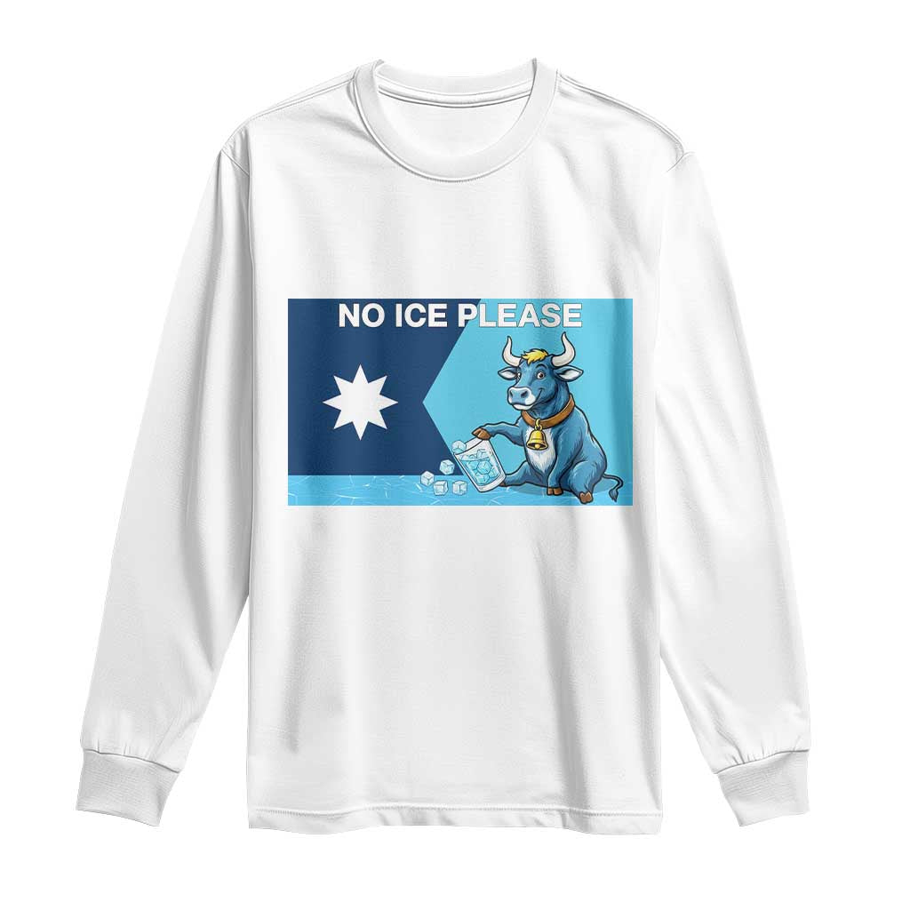 Funny Political Folklore Babe The Blue Ox Long Sleeve Shirt No Ice Please TS12 White Print Your Wear