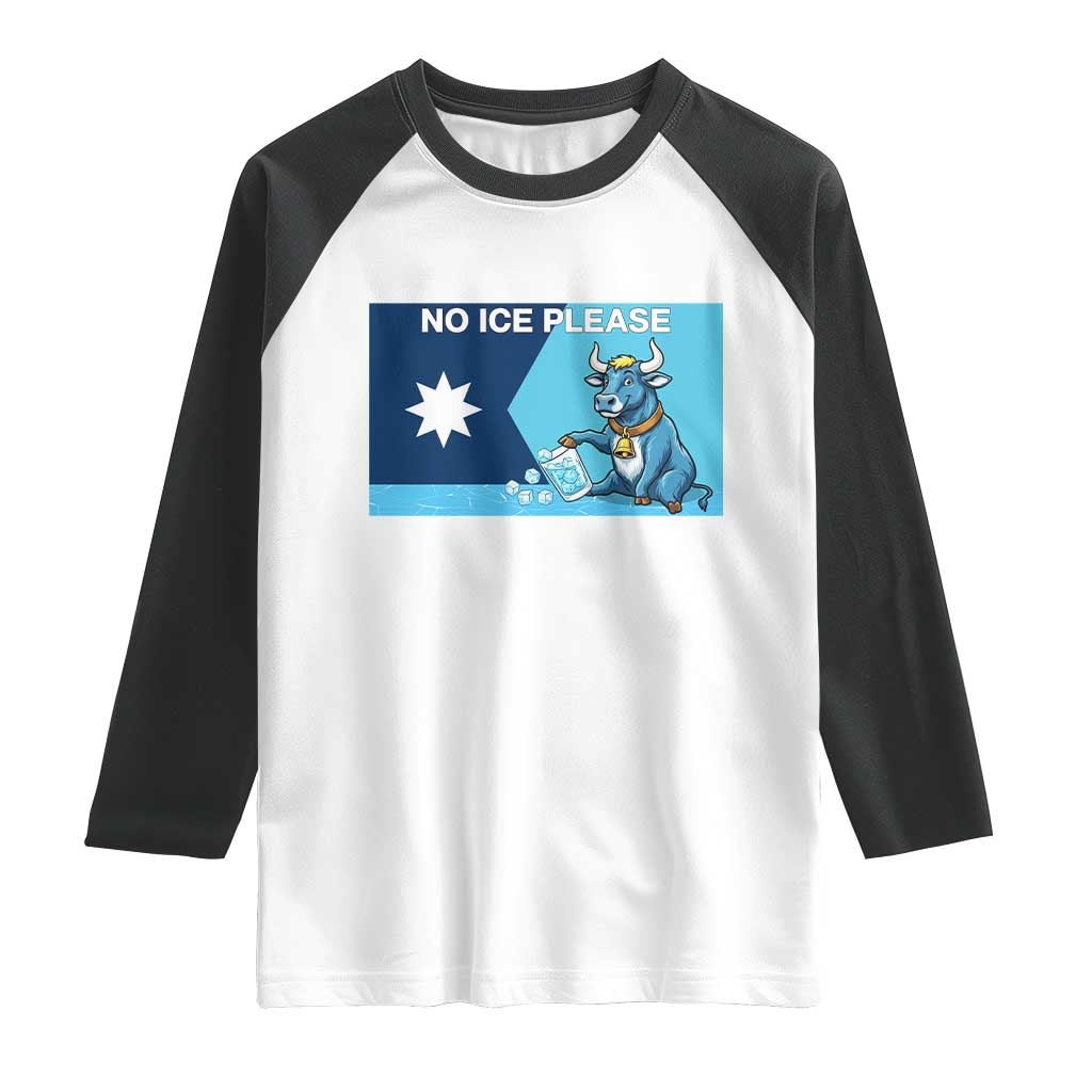 Funny Political Folklore Babe The Blue Ox Raglan Shirt No Ice Please TS12 White Black Print Your Wear