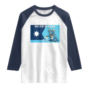 Funny Political Folklore Babe The Blue Ox Raglan Shirt No Ice Please TS12 White Navy Print Your Wear