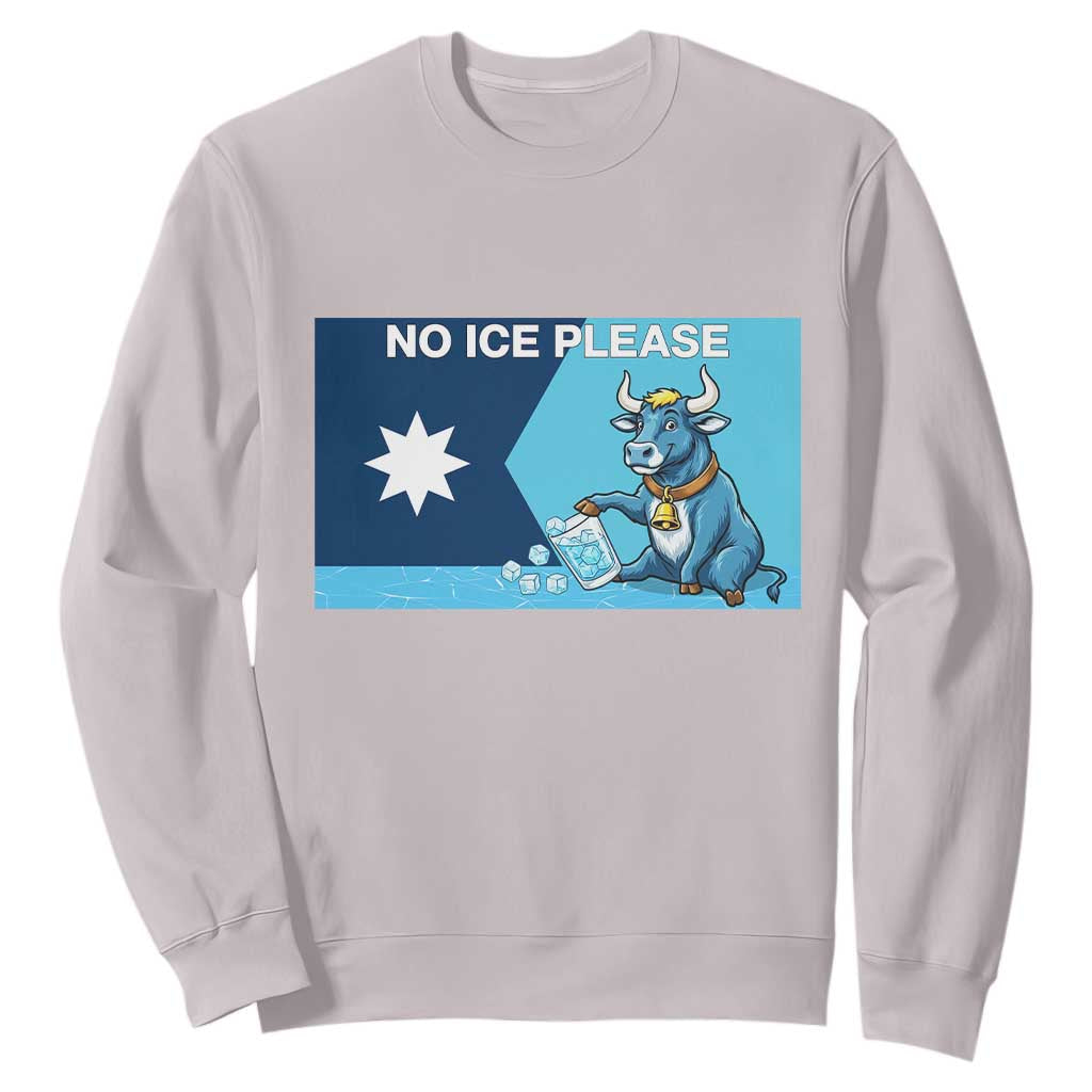 Funny Political Folklore Babe The Blue Ox Sweatshirt No Ice Please TS12 Ice Gray Print Your Wear