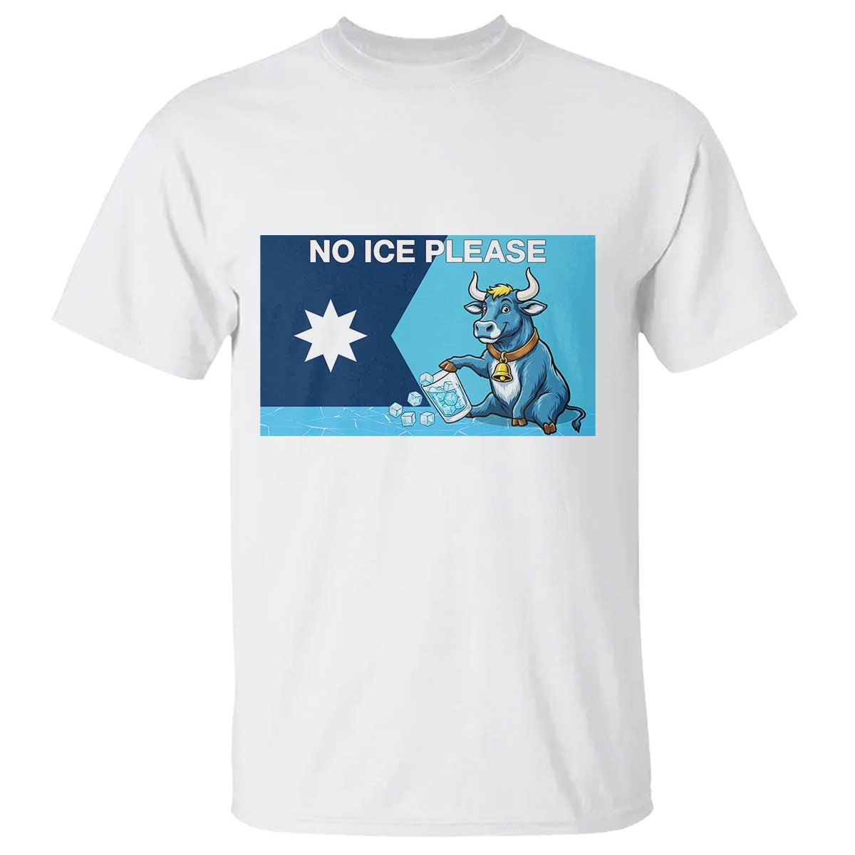 Funny Political Folklore Babe The Blue Ox T Shirt No Ice Please TS12 White Print Your Wear