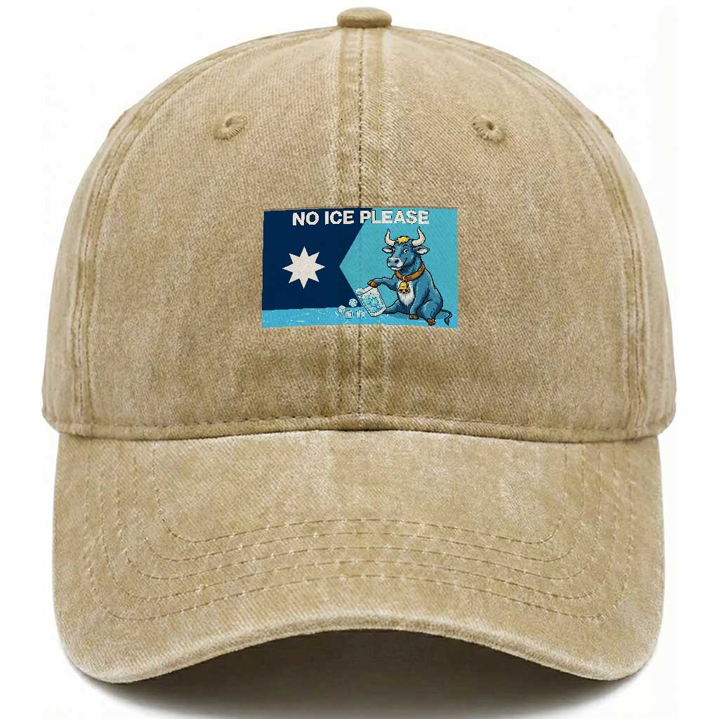 Funny Political Folklore Babe The Blue Ox Washed Cotton Baseball Cap No Ice Please TS12 Print Your Wear