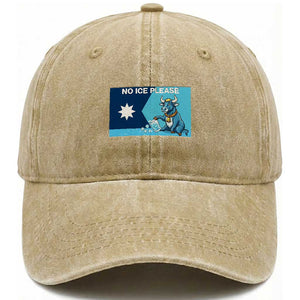 Funny Political Folklore Babe The Blue Ox Washed Cotton Baseball Cap No Ice Please TS12 Print Your Wear